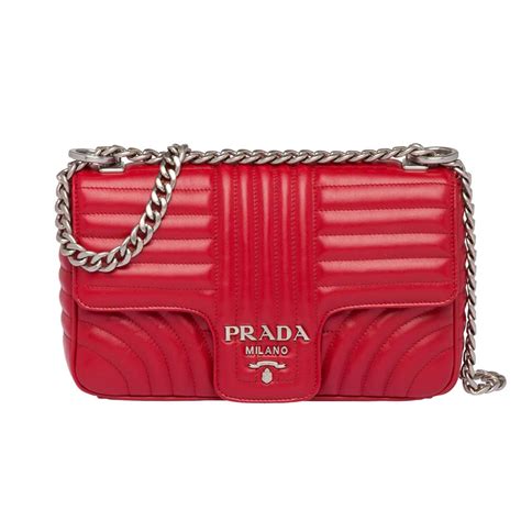 prada diagramme red|Prada diagramme shoulder bag review.